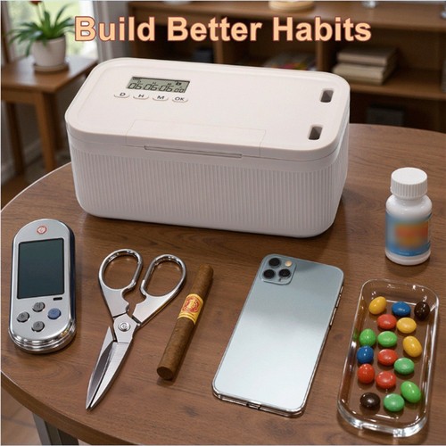 Lock box with timed - lock,