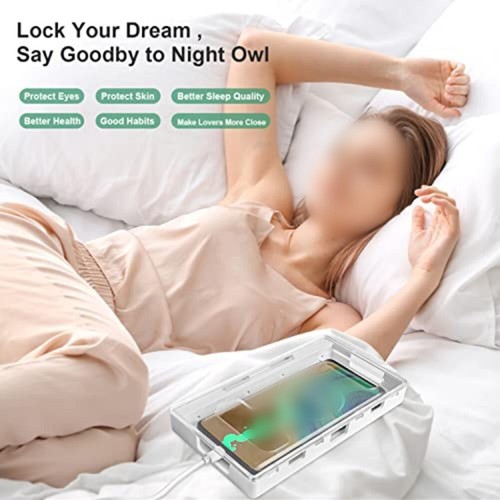 White phone lock - box, for