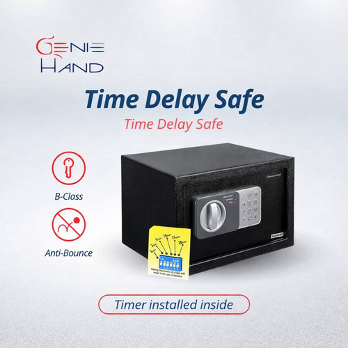 Time delay safe box key - time, lock